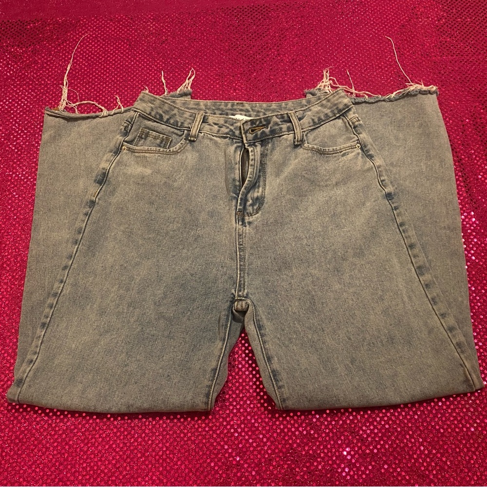 princess polly flared light blue jeans waist 28 size 8